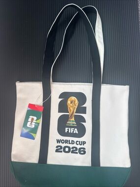 FIFA World Cup 2026 Beige & Green Tote Bag